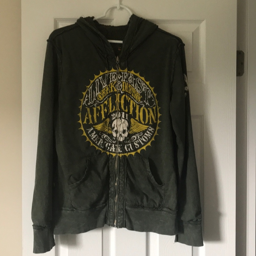 Affliction Reversible Hoodie size L